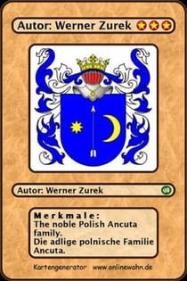 The noble Polish Ancuta family. Die adlige polnische Familie Ancuta.