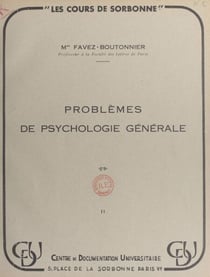Problèmes de psychologie générale