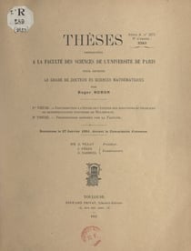 Contribution à l'étude de l'unicité des solutions du problème de représentation conforme de Helmholtz - Suivi de Propositions données par la Faculté : nombres au hasard : répartition des décimales de rang donnée dans les tables numériques