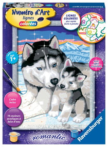Numéro d'art - moyen - Doux bisous de Husky