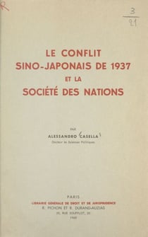 Le conflit sino-japonais de 1937 et la Société Des Nations