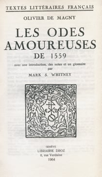 Les Odes amoureuses de 1559
