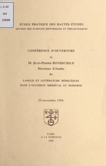 Conférence d'ouverture de M. Jean-Pierre Rothschild - 20 novembre 1996