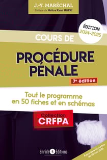 Cours de procédure pénale 2024-2025 - Tout le programme en fiches et en schémas
