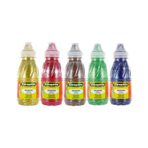 5 flacons de gouache Néfertari - effet pailleté - 250 ml