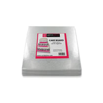 5 Cartons carrés - argent - 20 x 20 cm - Cerf Dellier