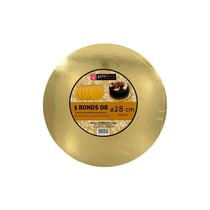 5 Supports Ronds Or D28Cm Gatodeco