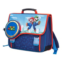 Cartable 2 compartiments - Super Mario - La Plume Dorée - Bleu