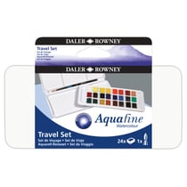 Coffret de voyage Aquarelle Aquafine - 24 Couleurs Assorties & 1 Pinceau