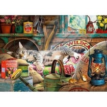 Puzzle 1000 pièces - Snoozing in the shed
