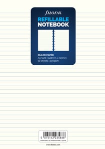Recharge Filofax Notebooks - blanc - A5 14,8 x 21 cm - 32 pages lignées