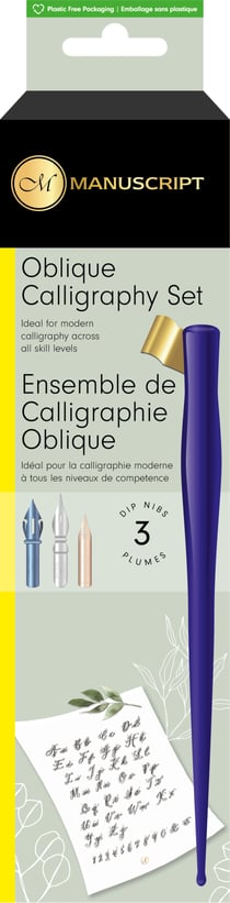 Ensemble de calligraphie oblique - Manuscript