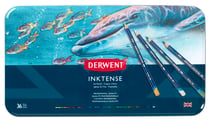 Coffret dessin en métal - Derwent - Inktense - 36 crayons