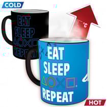 Mug Thermo-réactif - Playstation Manger Dormir Recommencer - 320 ml