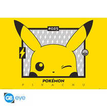 Poster GB Eye - Pokémon - Pikachu clin d'oeil - 91,5 x 61 cm 