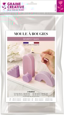 2 moules thermoforme géométrique pour bougies - Graine Créative
