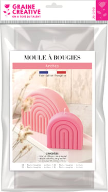 2 moules thermoforme Arc en ciel pour bougies - Graine Créative