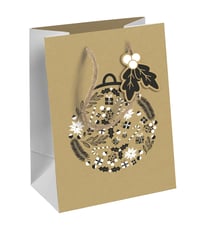 Sac cadeau kraft - Taille M - Black Holly  - Clairefontaine 