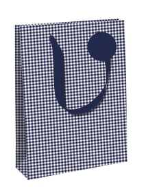 Sac cadeau Excellia Clairefontaine - Large - 26,5x14x33 cm - 210g - Quadrillage bleu