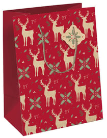 Sac cadeau Clairefontaine - Lovely Home Red - Taille L 26,5 x 14 x 33 cm