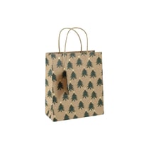 Sac cadeau kraft - Taille M - Sapins - Clairefontaine 