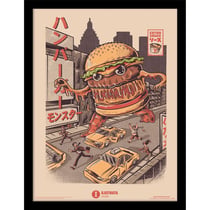 Affiche encadrée Ilustrata - Burgerzilla - 30 x 40 cm