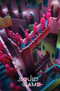 Poster Squid Game - Les escaliers fous 