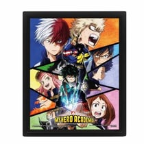 Cadre 3D lenticulaire - My Hero Academia - Characters Mosaic