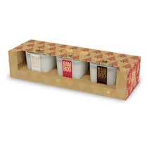 Lot de 3 minis bougies Heart & Home - Sous bois & cannelle