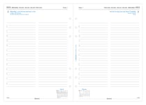 Recharge agenda civil 1 jour/page 2023 - 14,8 x 21 cm - Filofax - Blanc