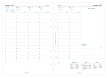 Recharge agenda civil semaine/2 pages 2023 - 14,8 x 21 cm - Filofax - Blanc