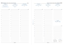 Recharge agenda civil semaine/2 pages 2023 - 21 x 29,7 cm - Filofax - Blanc