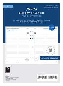 Recharge agenda journalier 2026 Letts of London - A5 14,8 x 21 cm