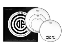 Code DNA + Coated Rock Pack - Jeu de peaux de batterie - sablé