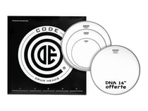 Code Drumheads Generator Fusion Pack - Jeu de peaux de batterie - 10"/12"/14"/14" - sablé