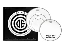 Code Drumheads Signal Coated Rock Pack - Jeu de peaux de batterie - 10"/12"/14"/16" - sablé