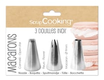 Lot de 3 douilles pour macarons ScrapCooking®