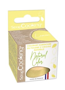Colorant alimentaire en poudre d'origine naturelle ScrapCooking® - Lemon - 10 g