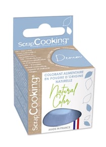 Colorant alimentaire en poudre d'origine naturelle ScrapCooking® - Denim - 10 g