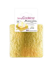 Lot de 10 supports ScrapCooking® - Carré - Or et noir - 8 x 8 cm