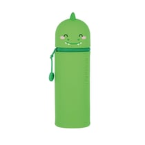 Trousse 2-en-1 ronde 1 compartiment Legami - Vert - Dinosaure Kawaii