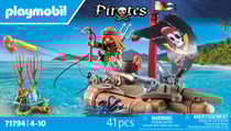PLAYMOBIL - Pirate avec radeau flottant et trésor - 71794 - Les pirates