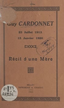 Guy Cardonnet - Récit d'une mère
