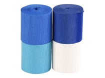 4 bandes de crépons - Tons bleus - 5x1000 cm