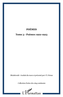Poèmes - Tome 3 - Poèmes 1922-1923