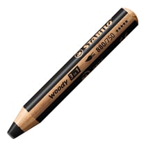 Crayon multi-talents pointe extra-large - STABILO - Noir - Woody 3 in 1