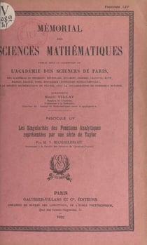 Les singularités des fonctions analytiques représentées par une série de Taylor