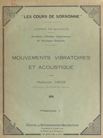 Mouvements vibratoires et acoustique (1)