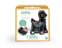 4 cartes à gratter 3D design lama