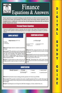 Finance Equations & Answers (Blokehead Easy Study Guide) - The Blokehead Success Series